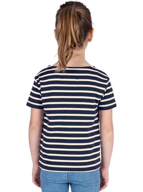 Marinière Coton BIO, de 1 à 14 ans - Création française 'Breizh Océan', tee shirt enfant mixte - Kiabi
