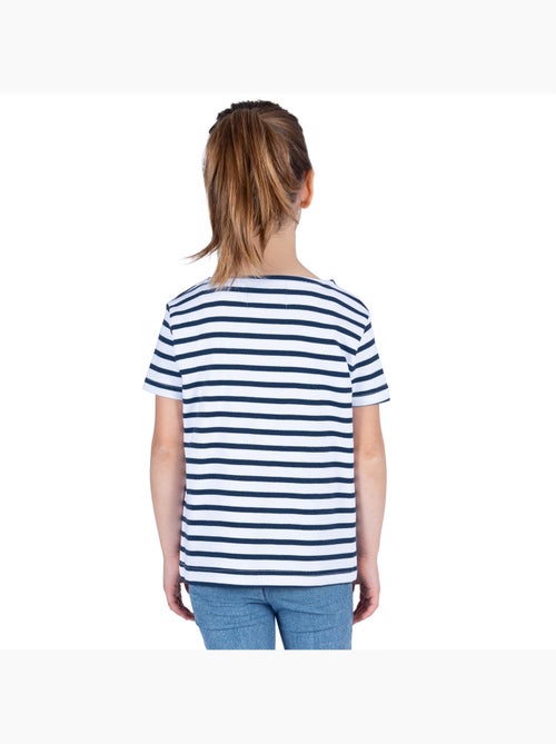 Marinière Coton BIO manches courtes 'Breizh Océan', tee shirt enfant mixte - Kiabi Marinière Coton BIO manches courtes 'Breizh Océan', tee shirt enfant mixte - Kiabi