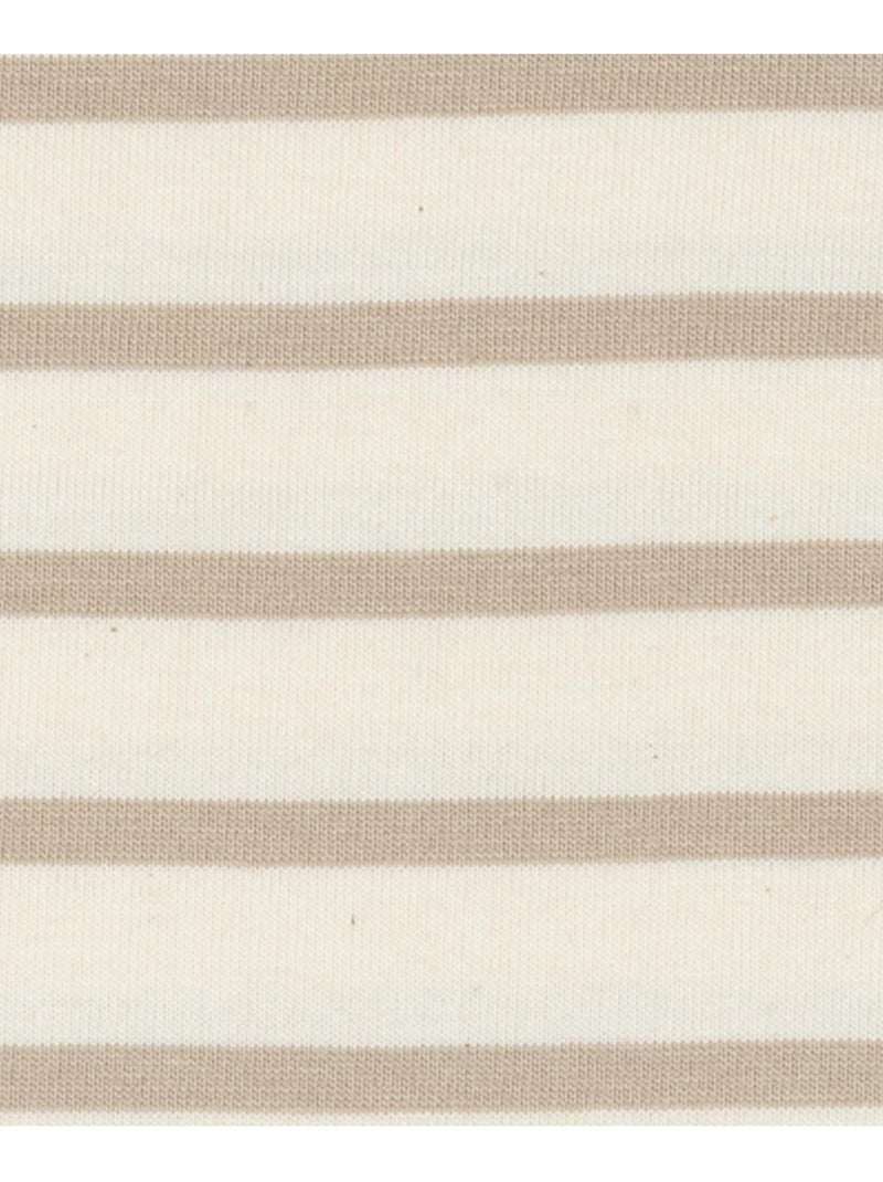 Marinière éco-conçue - Terre de Marins Beige/Blanc - Kiabi