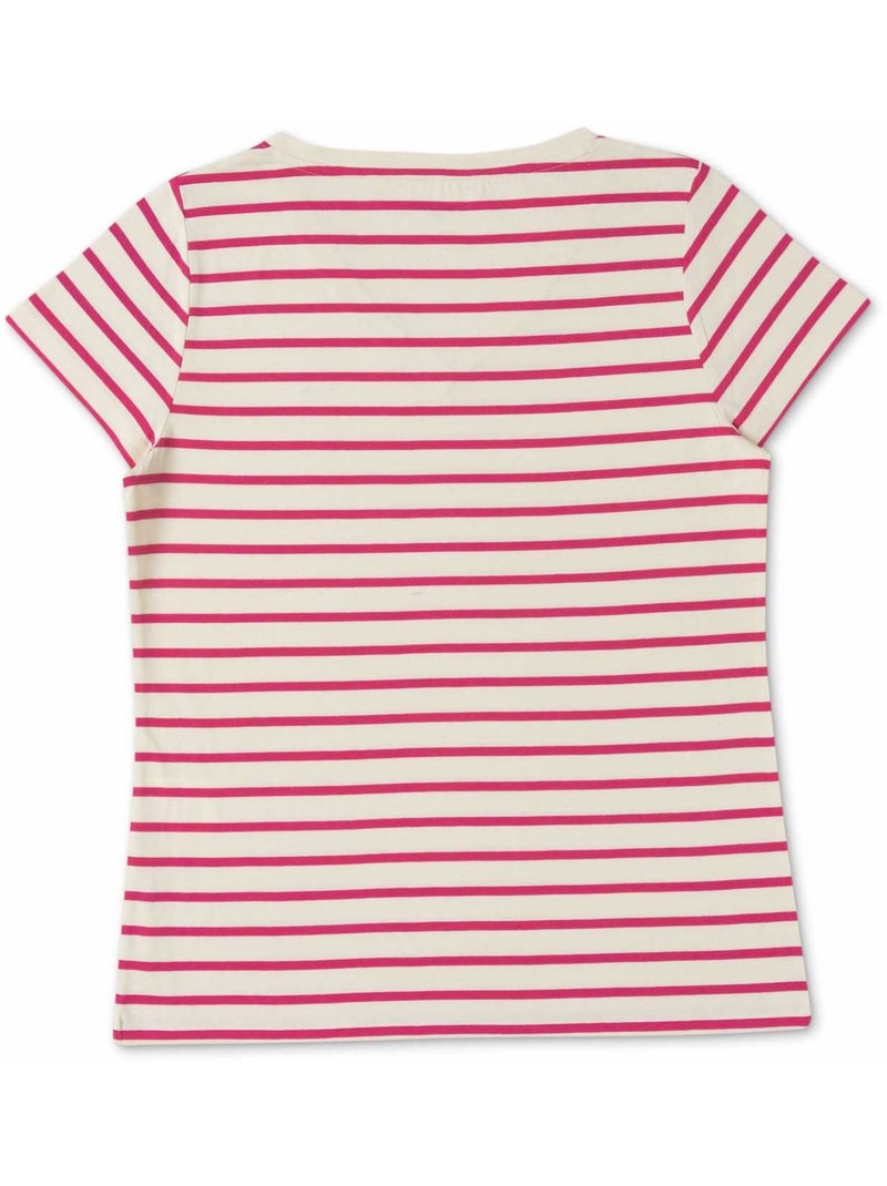 Marinière éco-conçue - Terre de Marins Beige/Rose - Kiabi