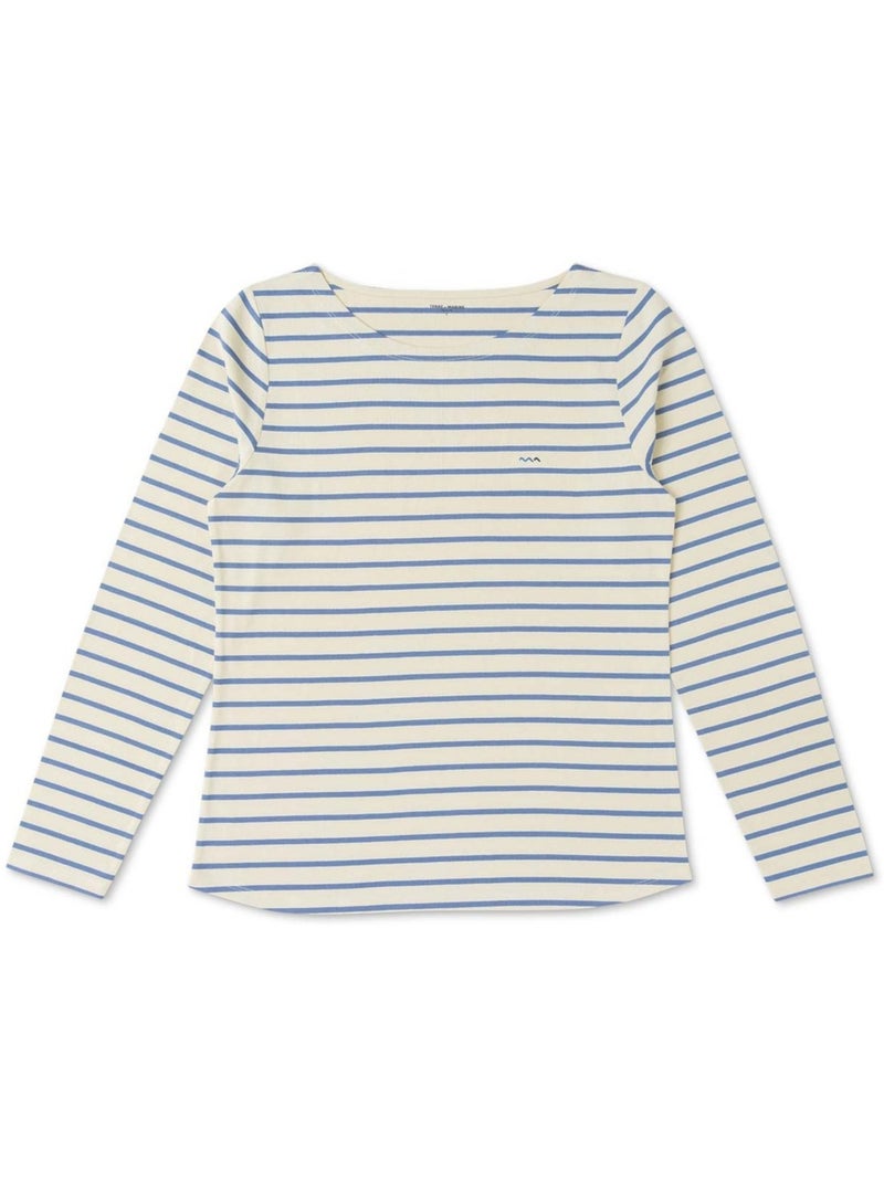 Marinière éco-conçue - Terre de Marins Blanc Bleu - Kiabi