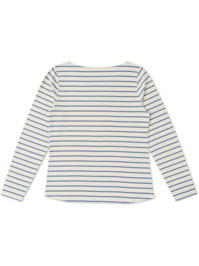 Marinière éco-conçue - Terre de Marins Blanc Bleu - Kiabi