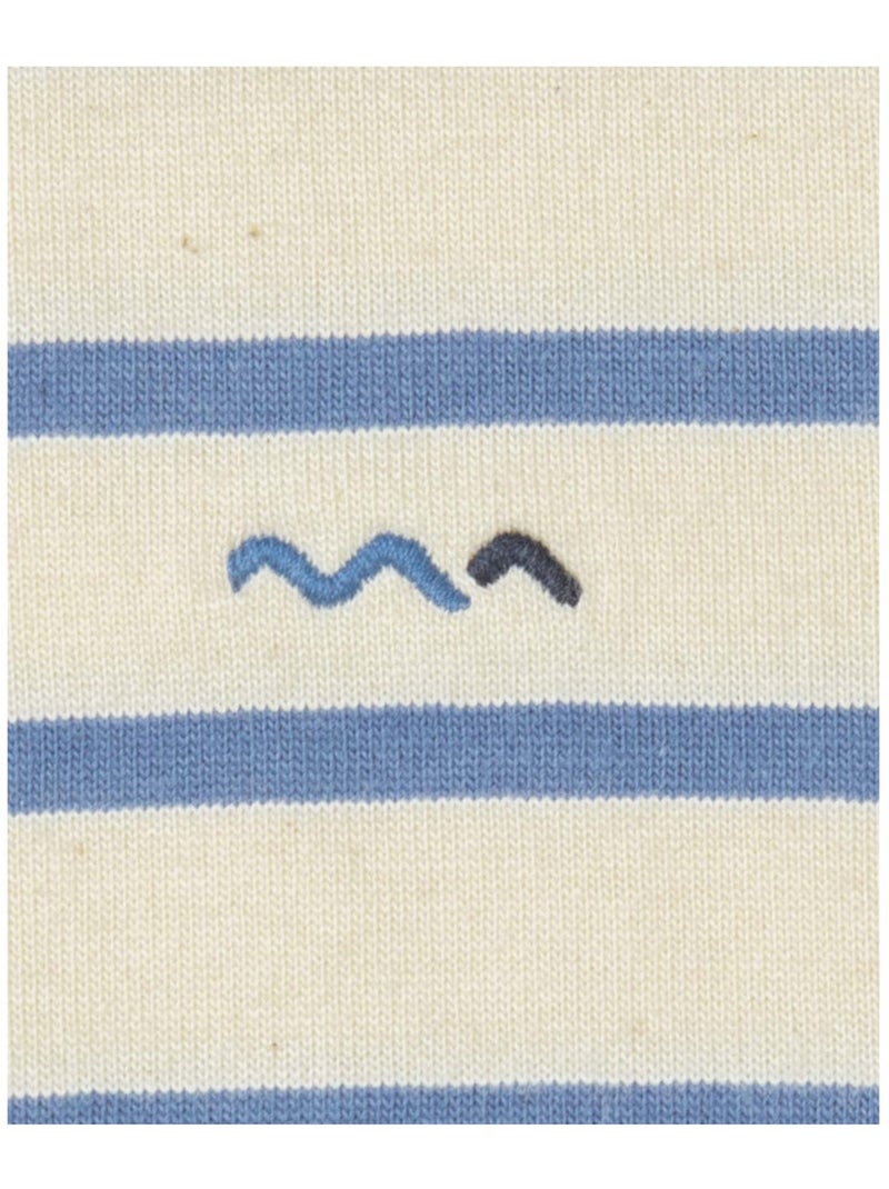 Marinière éco-conçue - Terre de Marins Blanc Bleu - Kiabi