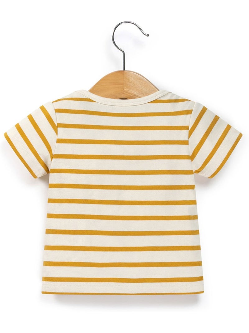 Marinière éco-conçue - Terre de Marins Écru/Jaune - Kiabi