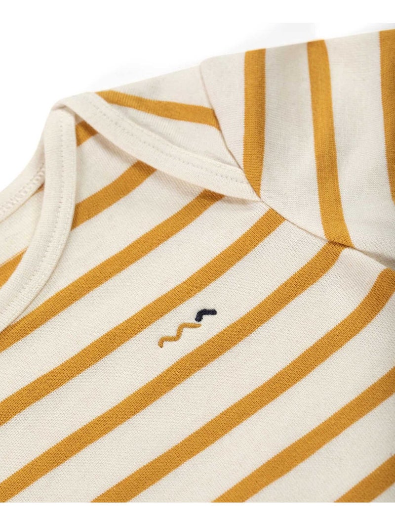 Marinière éco-conçue - Terre de Marins Écru/Jaune - Kiabi