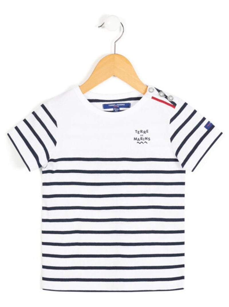 Marinière Enfant rayé bleu marine Blanc Bleu - Kiabi