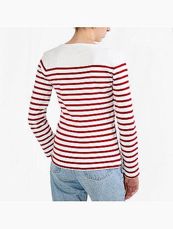 Marinière Femme Coton Bio Épais PIRIAC - Tee Shirt Manches Longues Rayé