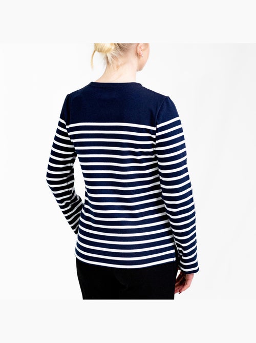 Marinière Femme Coton Bio Épais PIRIAC - Tee Shirt Manches Longues Rayé - Kiabi Marinière Femme Coton Bio Épais PIRIAC - Tee Shirt Manches Longues Rayé - Kiabi