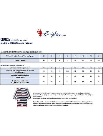 Marinière femme manches 3/4 'breizh océan', t-shirt à rayures coupe ajustée