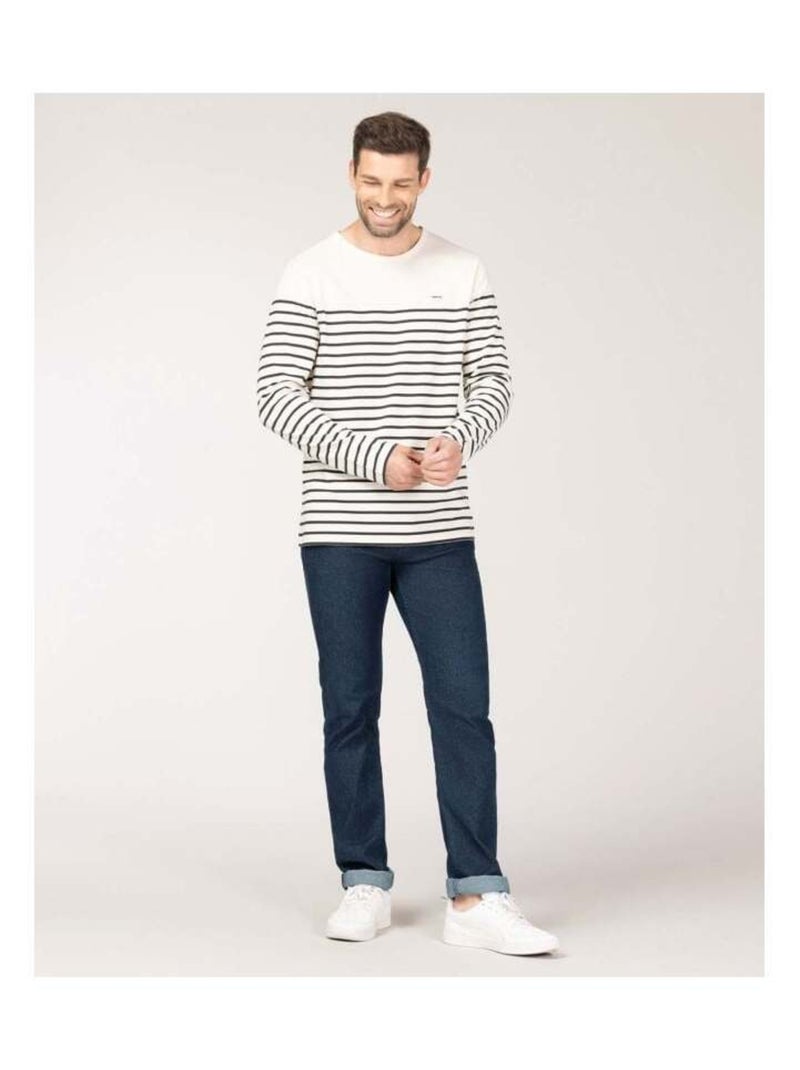 Marinière Homme grège rayé gris Beige gris - Kiabi