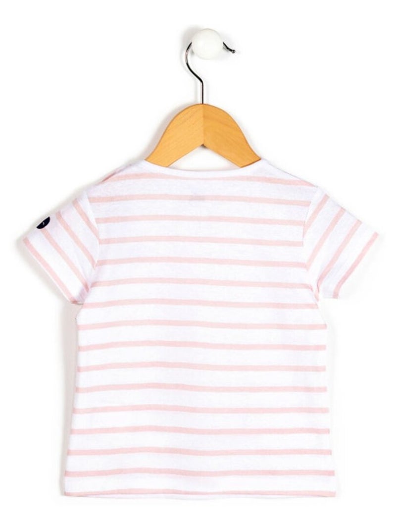Mariniere manches courtes - Terre de Marins Blanc Rose - Kiabi