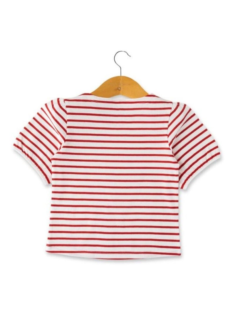 Mariniere manches courtes - Terre de Marins Blanc Rouge - Kiabi