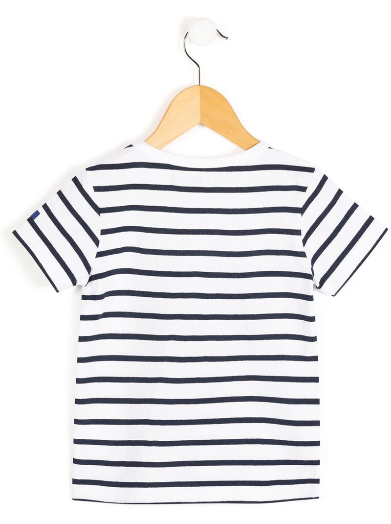 Mariniere manches courtes - terre de marins Blanc/Marine - Kiabi