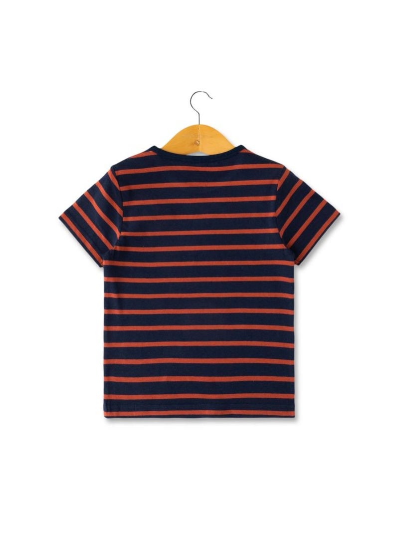 Mariniere manches courtes - Terre de Marins Bleu Orange - Kiabi