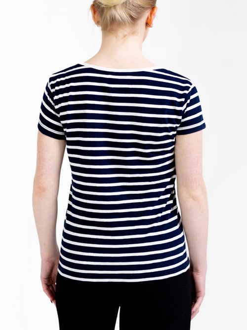 Marinière Manches Courtes 'Breizh Océan', T-shirt Été, 100% Coton léger - Kiabi