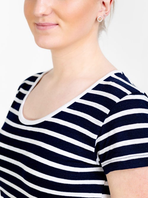 Marinière Manches Courtes 'Breizh Océan', T-shirt Été, 100% Coton léger - Kiabi