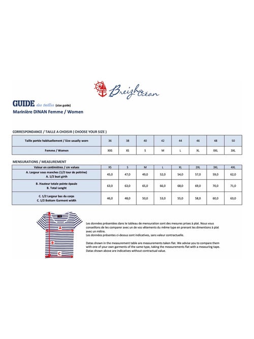 Marinière Manches Courtes 'Breizh Océan', T-shirt Été, 100% Coton léger - Kiabi