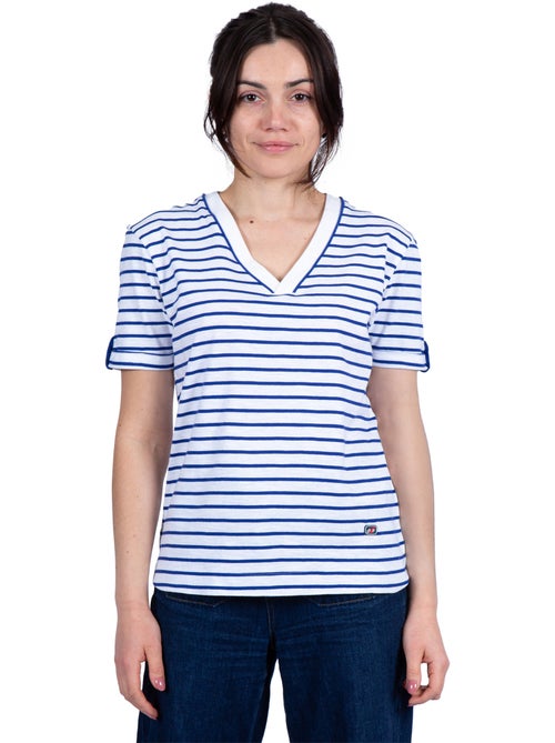 Marinière manches courtes Femme en Coton Bio 'Breizh Océan', Tshirt femme Rayé - Kiabi Marinière manches courtes Femme en Coton Bio 'Breizh Océan', Tshirt femme Rayé - Kiabi