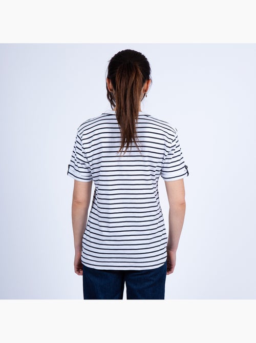 Marinière manches courtes Femme en Coton Bio 'Breizh Océan', Tshirt femme Rayé - Kiabi Marinière manches courtes Femme en Coton Bio 'Breizh Océan', Tshirt femme Rayé - Kiabi