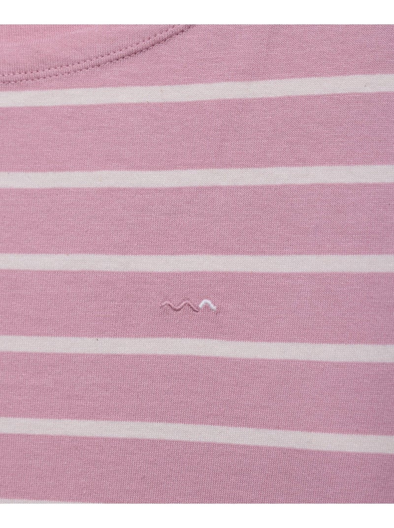 Mariniere manches longues - Terre de Marins Beige/Rose - Kiabi