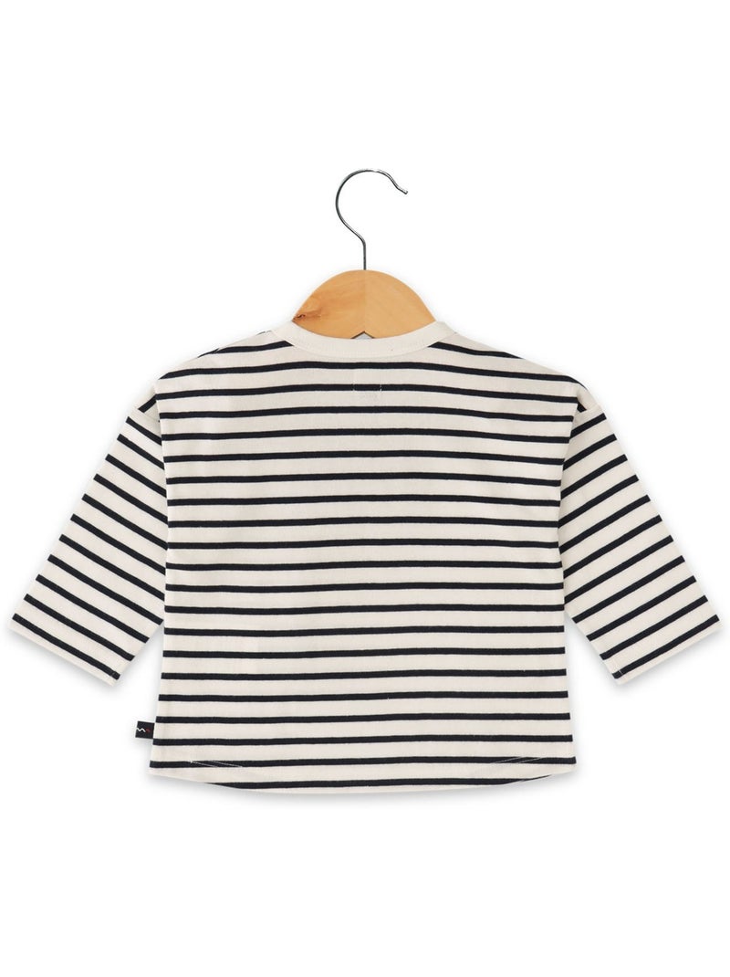 Mariniere manches longues - Terre de Marins Blanc Bleu - Kiabi