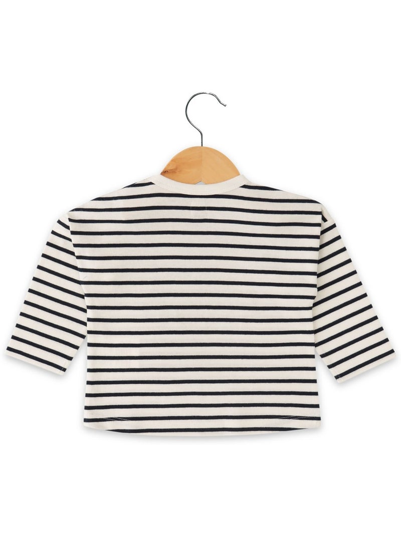 Mariniere manches longues - Terre de Marins Blanc Bleu - Kiabi