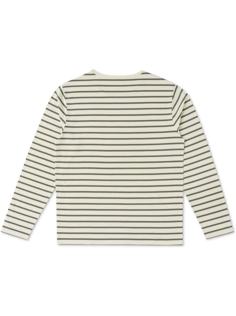 Mariniere manches longues - Terre de Marins Blanc Kaki - Kiabi