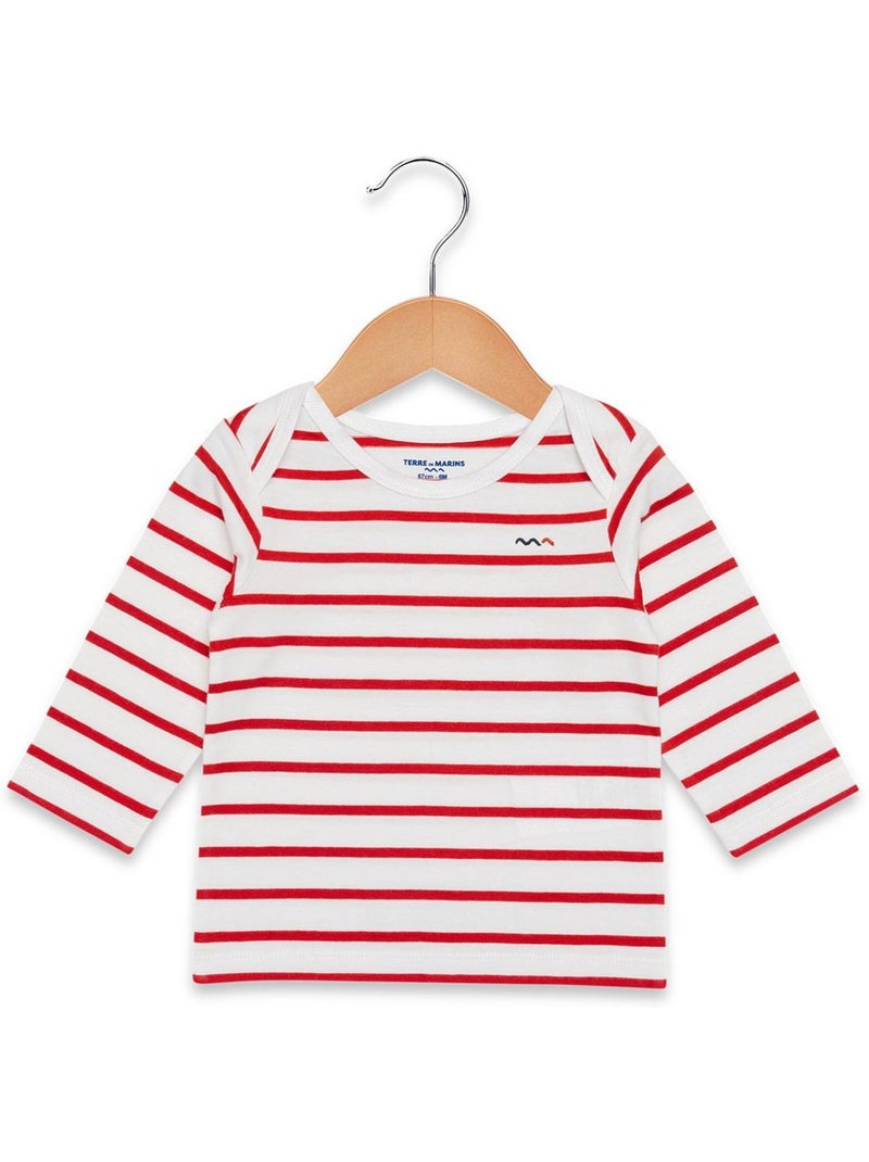 Mariniere manches longues - Terre de Marins Blanc Rose - Kiabi