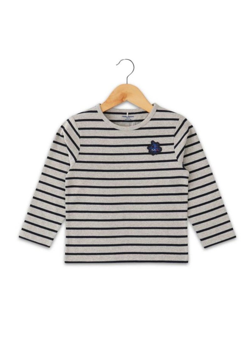 Mariniere manches longues - Terre de Marins Gris Bleu - Kiabi