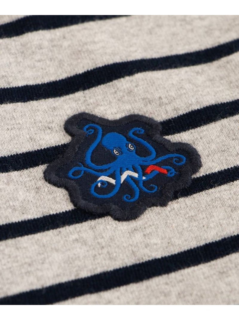 Mariniere manches longues - Terre de Marins Gris Bleu - Kiabi