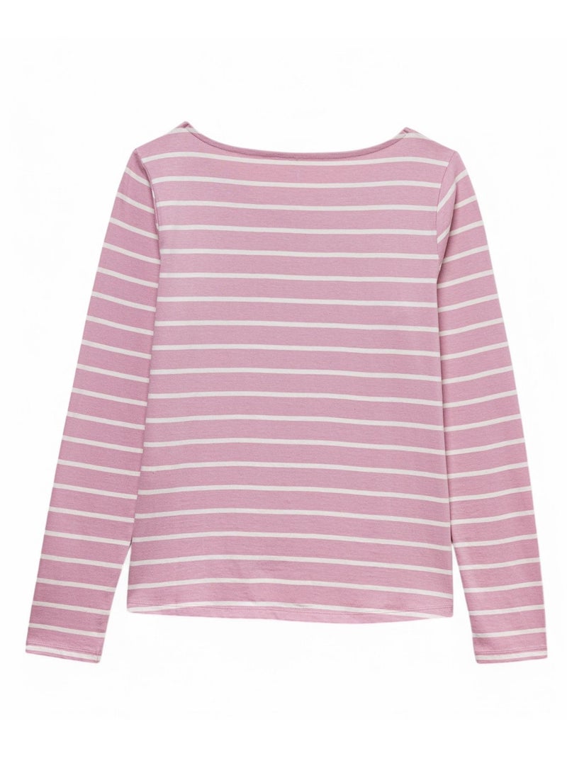 Mariniere manches longues - Terre de Marins Rose - Kiabi