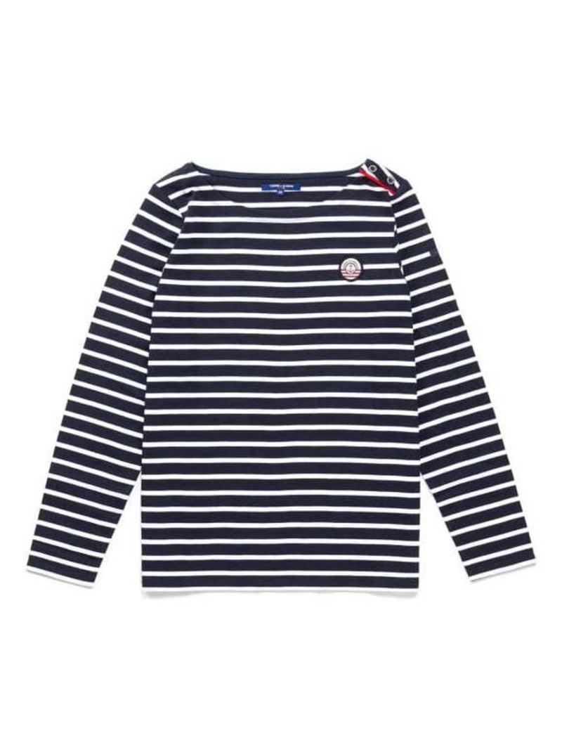 Marinière manches longues bleu marine rayures blanches Femme Bleu - Kiabi