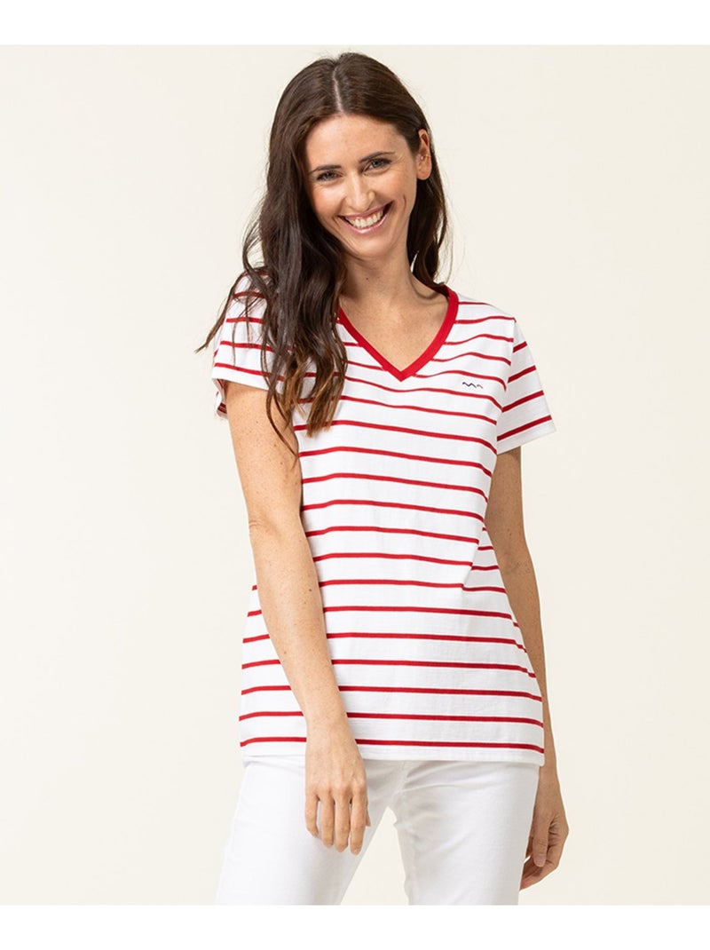 Mariniere Mc Femme Terre de Marins Rouge - Kiabi