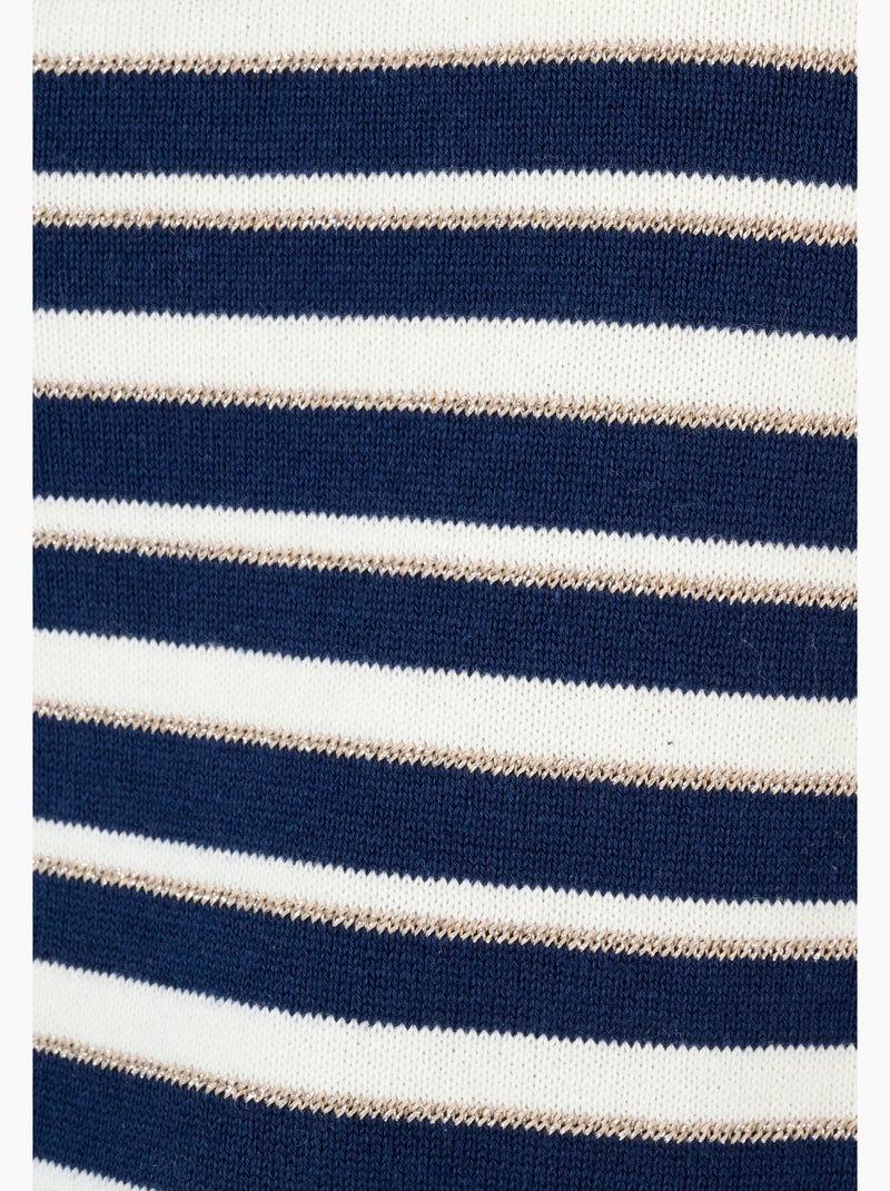 Marinière rayures brillantes - Damart Bleu - Kiabi