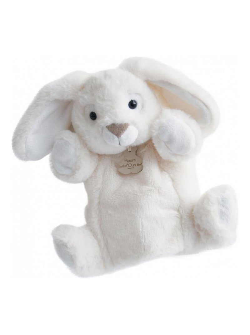 Marionnette à main Lapin 25 cm Blanc - Kiabi