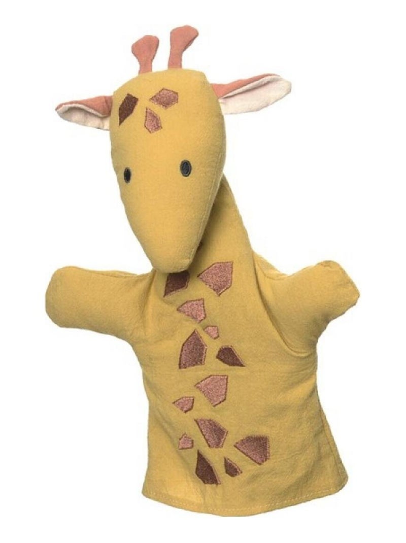 Marionnette la giraffe en coton naturel Beige - Kiabi