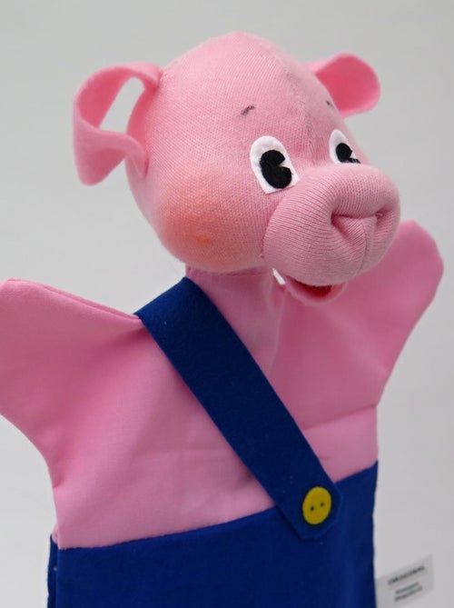 Marionnette Petit Cochon bleu - Kiabi