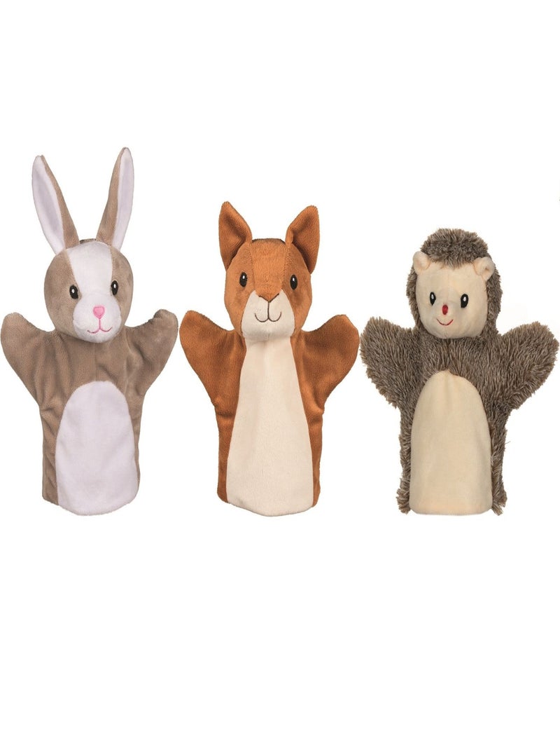Marionnettes Écureuil, Lapin et Hérisson Multicolore - Kiabi