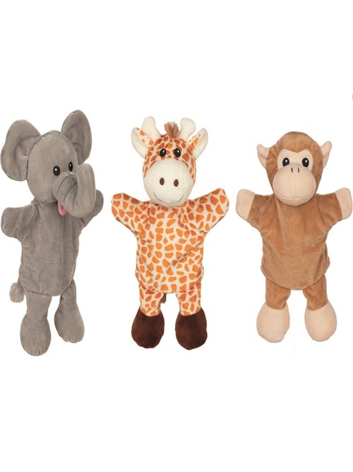 Marionnettes girafe singe éléphant - Kiabi