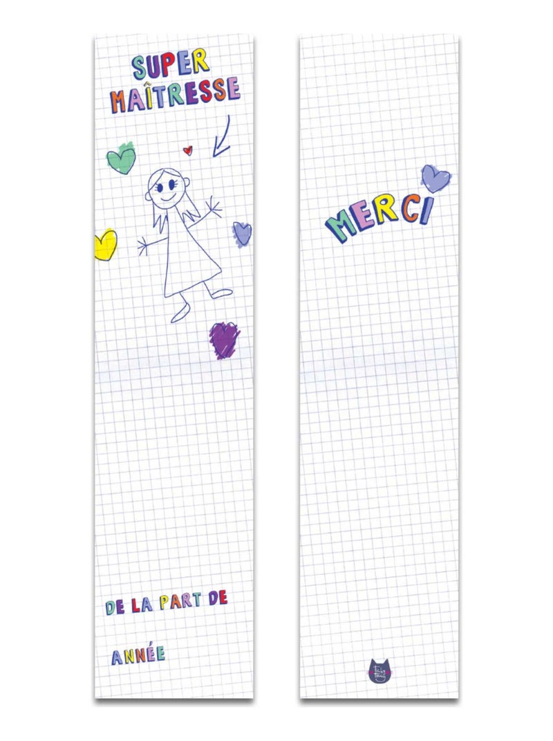 Marque Page Super Maîtresse | Version Cœurs N/A - Kiabi