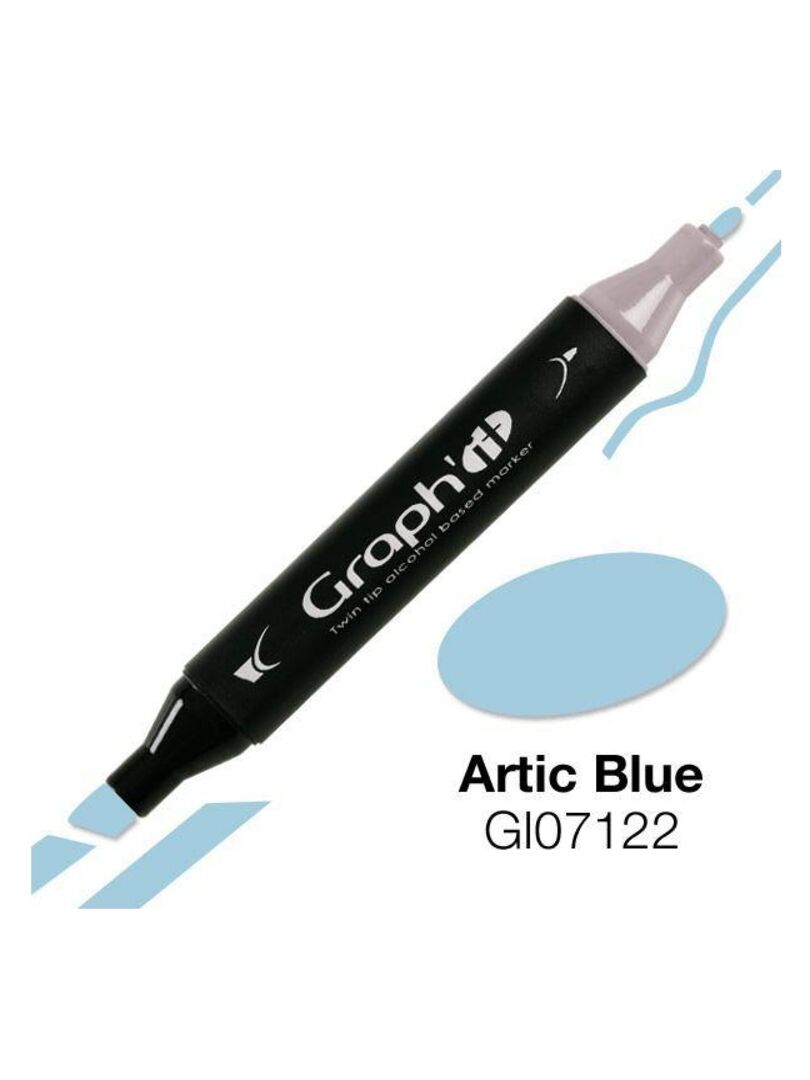 Marqueur Graph'It à double pointe - Bleu arctique N/A - Kiabi