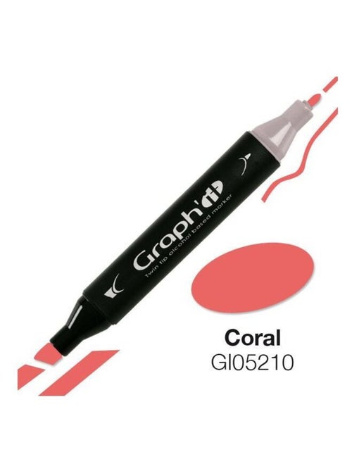 Marqueur Graph'It à double pointe - Corail - Graph'It - Kiabi