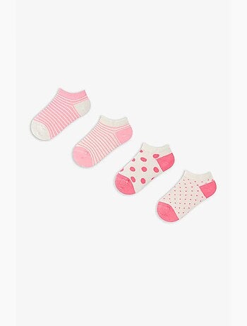 Marsmelov neon fun à motif géométrique, lot de 4 chaussettes invisibles penti