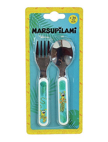 Marsupilami Ensemble Couverts Inox (Fourchette, Cuillere)