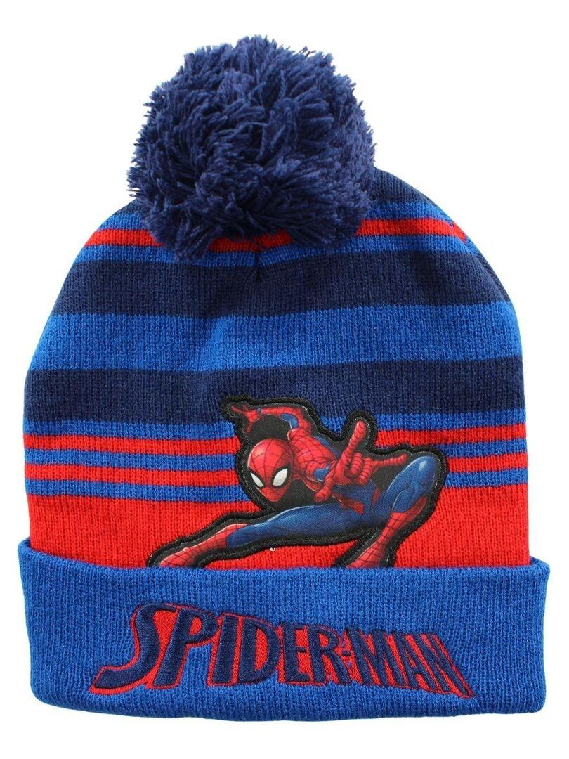 Marvel - Bonnet garçon imprimé Spiderman Bleu - Kiabi