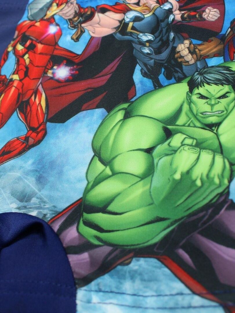 Maillot De Bain Garçon Avengers - Short De Bain Bleu Marine Marvel 9 Ans - Séchage Rapide & Confort