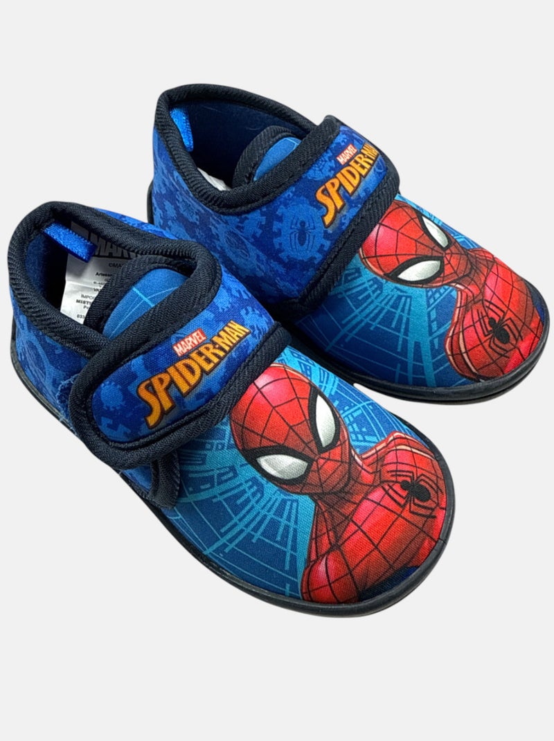 Marvel - Chaussons imprimé Spiderman Bleu marine - Kiabi