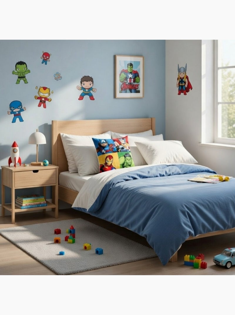 Marvel - Coussin avec personnages Bleu - Kiabi