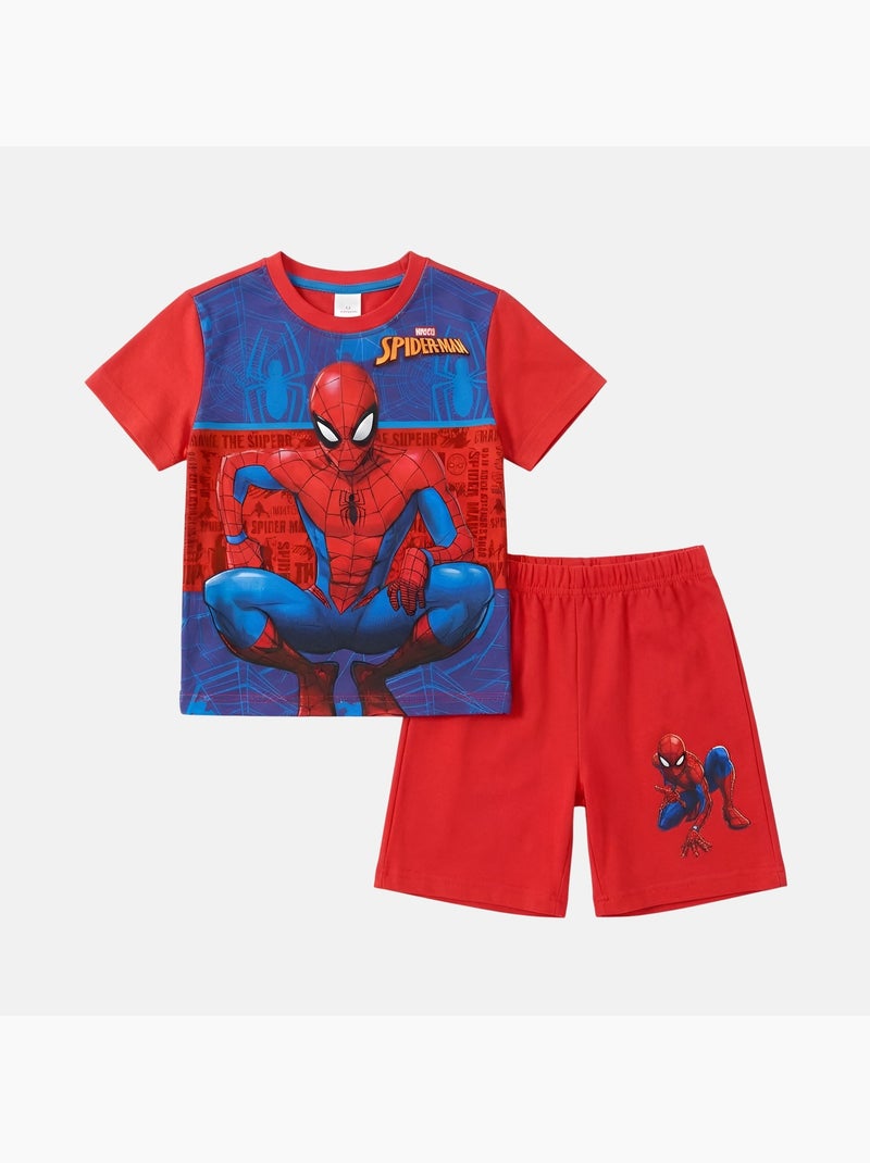 Marvel - Ensemble garçon T-shirt manches courtes et short Rouge - Kiabi