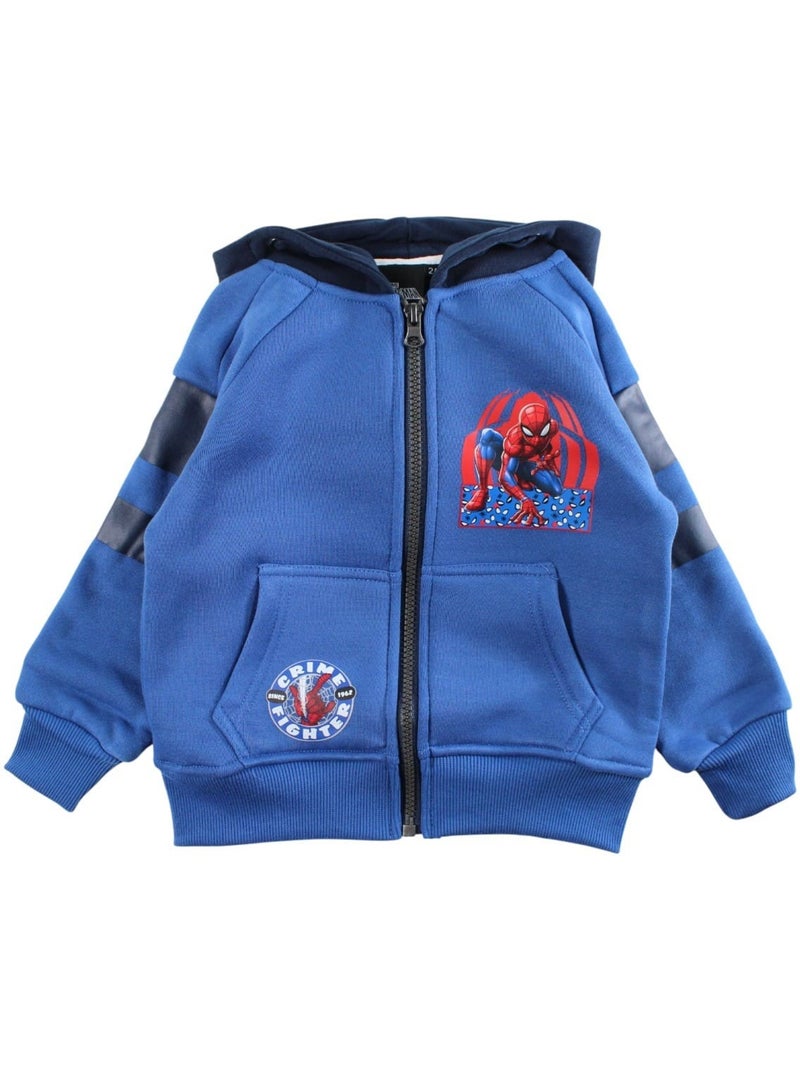 Marvel - Ensemble jogging garçon veste capuche et pantalon à imprimé Bleu - Kiabi